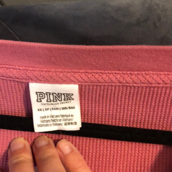 Long sleeve mid rise crop top rose pink - Picture 2 of 4